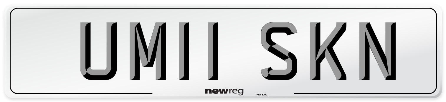 UM11 SKN Number Plate from New Reg